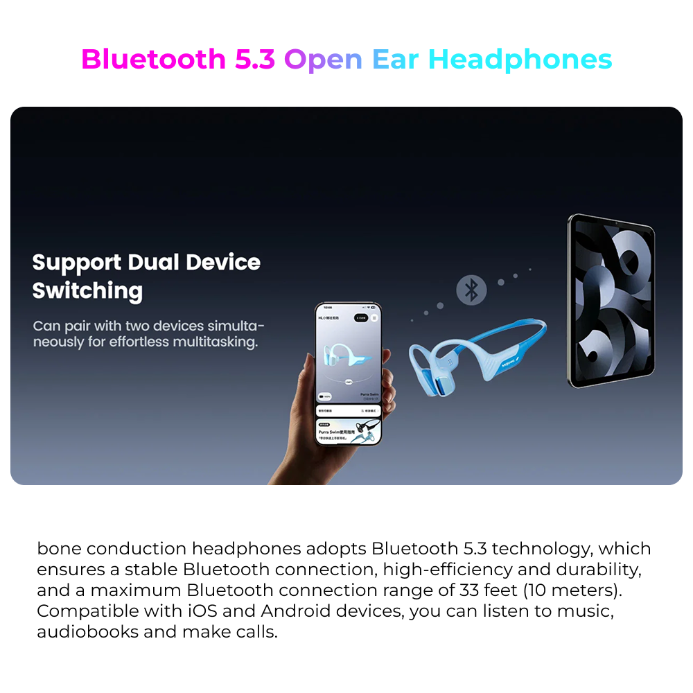 Mojawa Purra Swim Bone Conduction Headphones